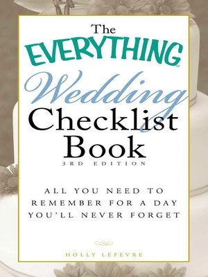 cover image of The Everything Wedding Checklist Book